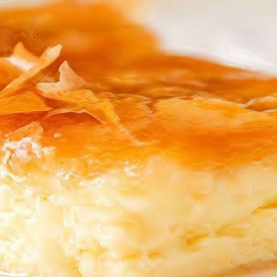 Custard With Sugar And Milk Sweet Stuffed Pie