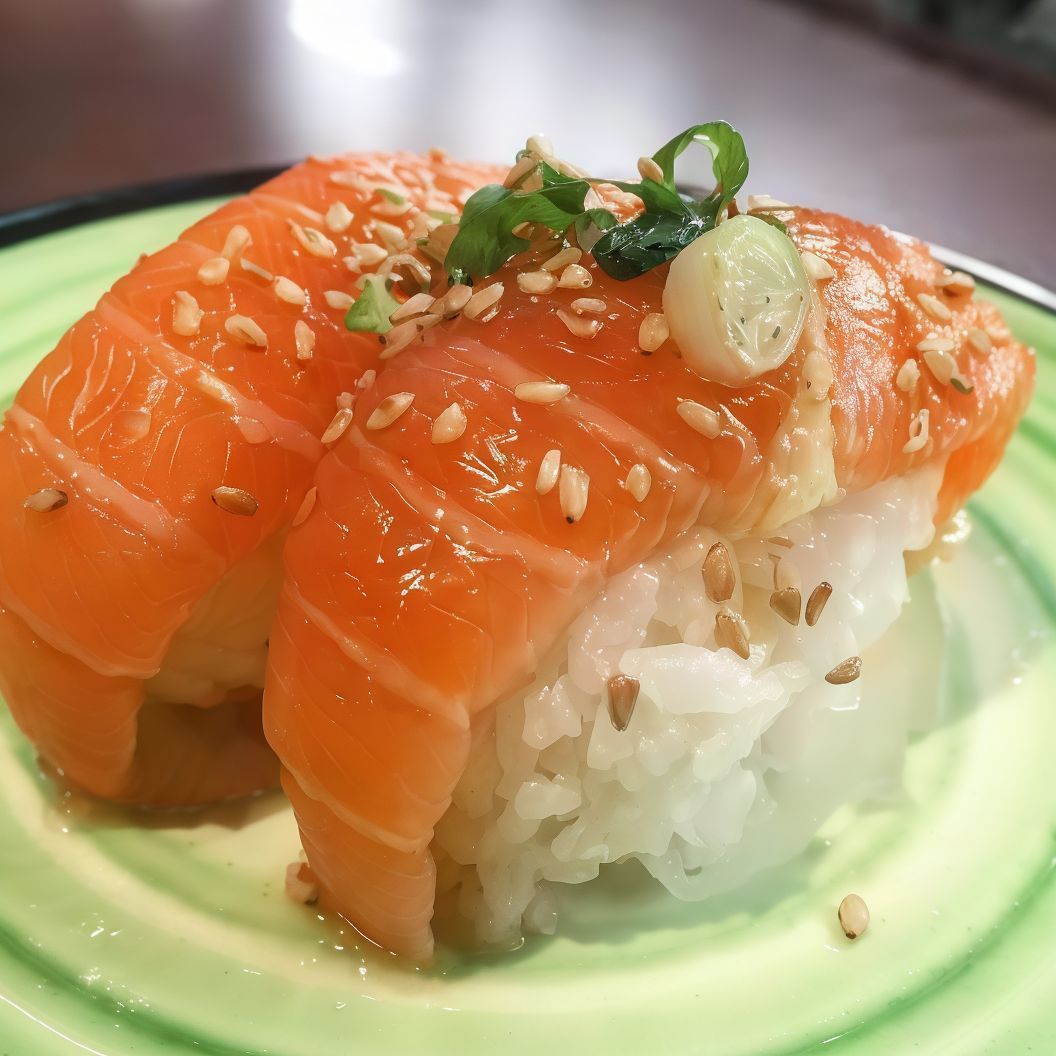Fried Salmon Nigiri