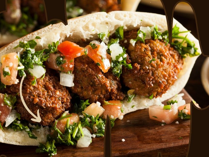 Syrian falafel sandwich