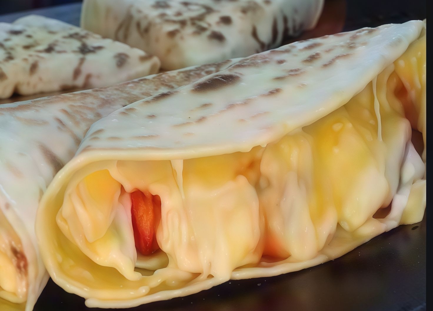 Cheddar cheese crepe
