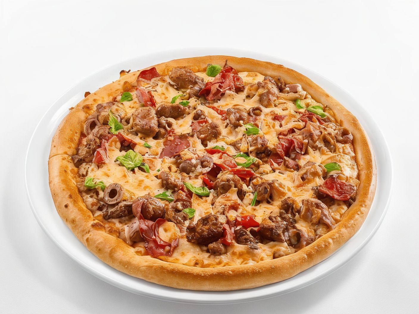 Italian Pizza With Mixed Meats