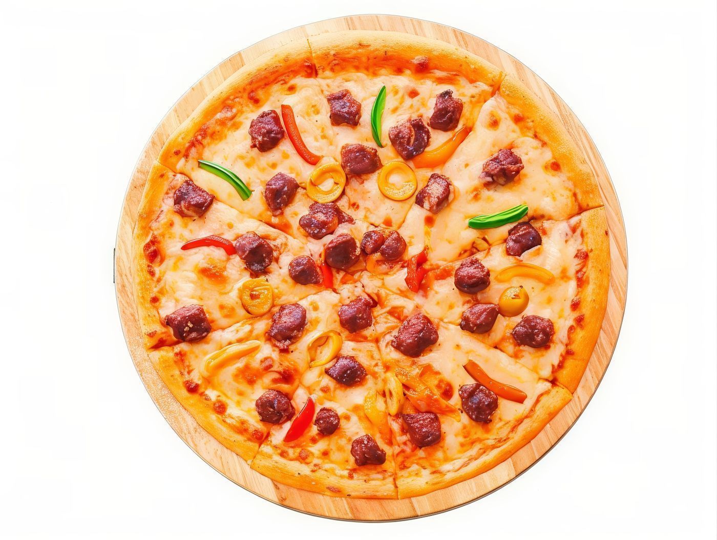 Italian Pizza With Sausage And Kiri