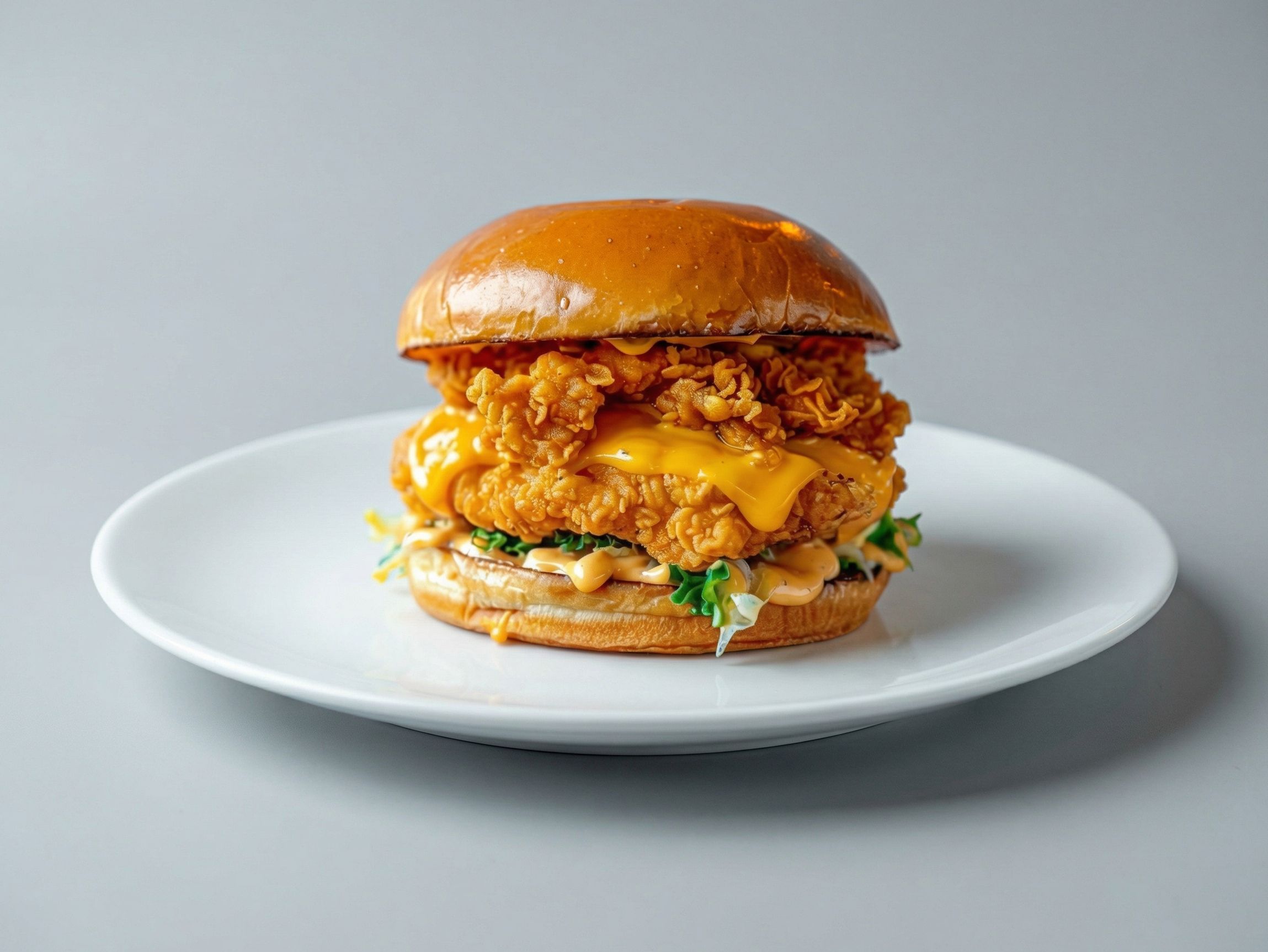 Single Chicken Burger And Fries
