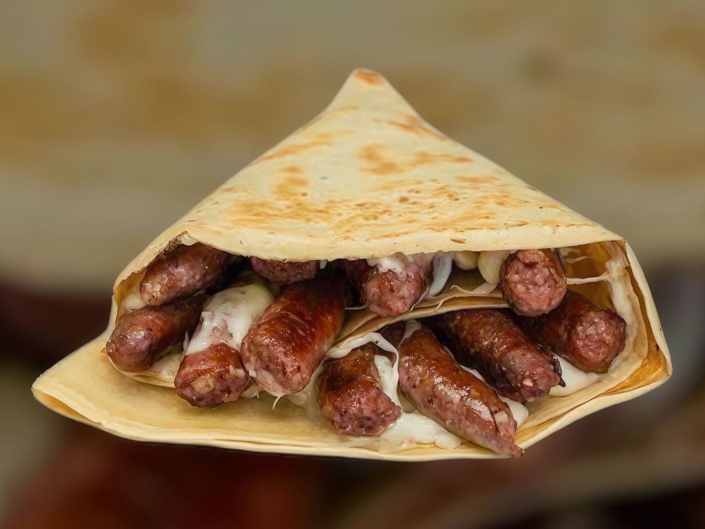 Baladi Sausage Crepe