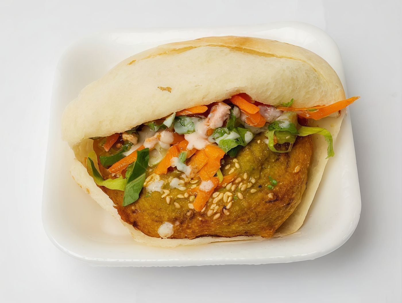 Taamia with Potatoes sandwich