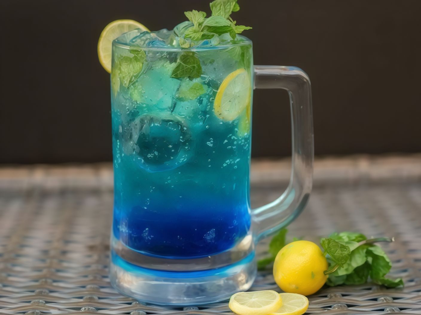 Blue Croissant Mojito
