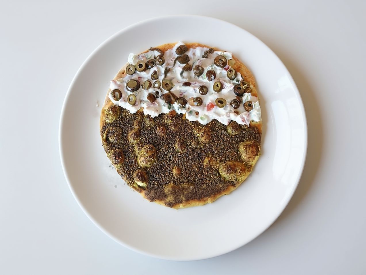 Zaatar and Labneh Manoucheh
