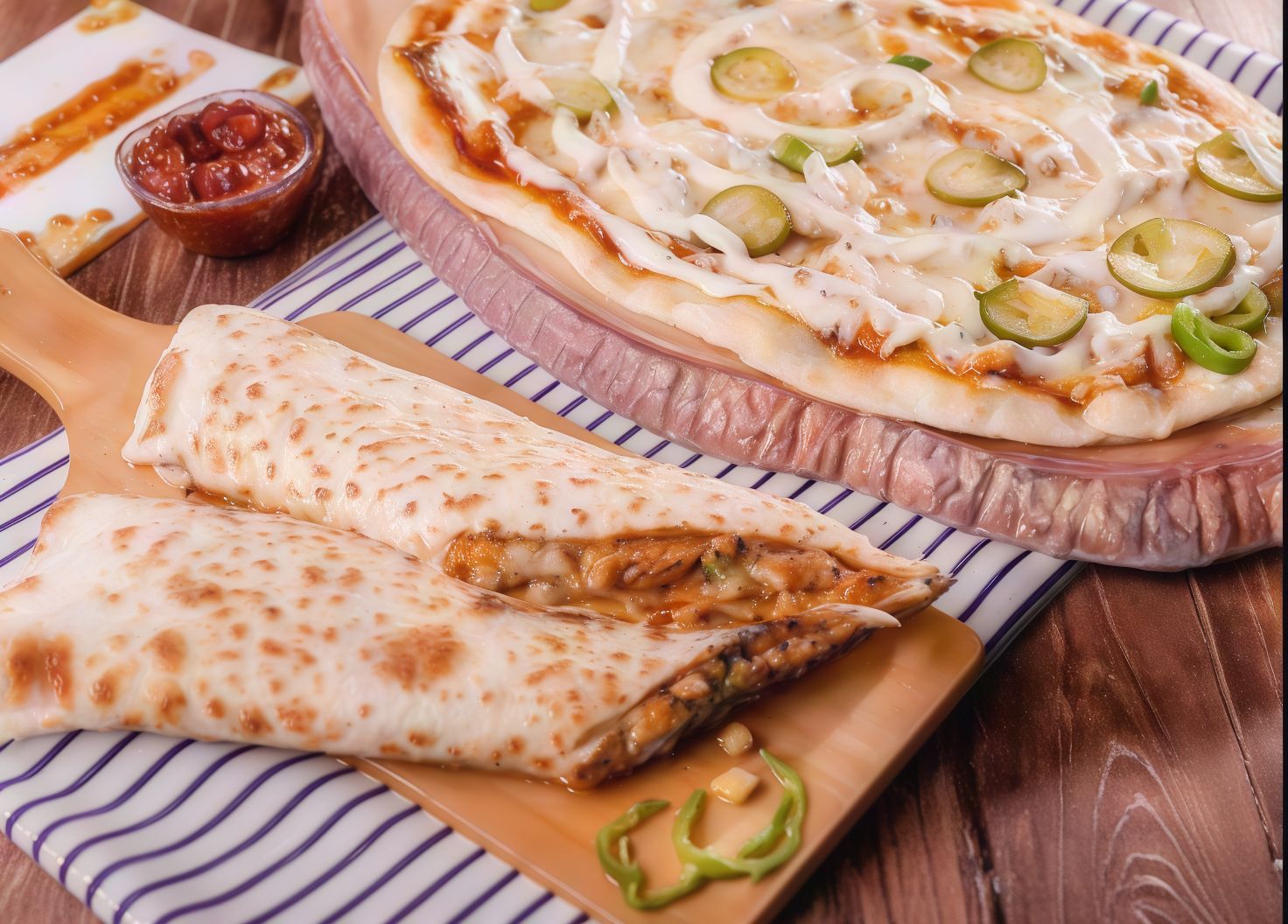 Mexican Chicken and Mozzarella Manoucheh
