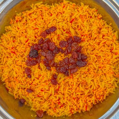 Basmati rice with raisins