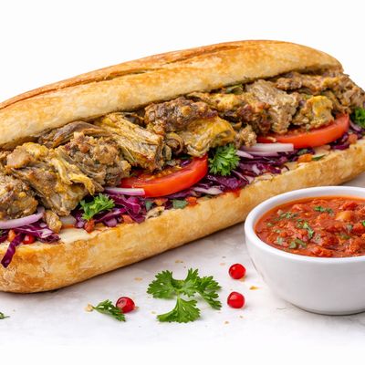 2 Mandi meat sandwiches