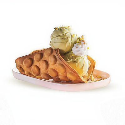 Bubble Waffle + 2 Scoops