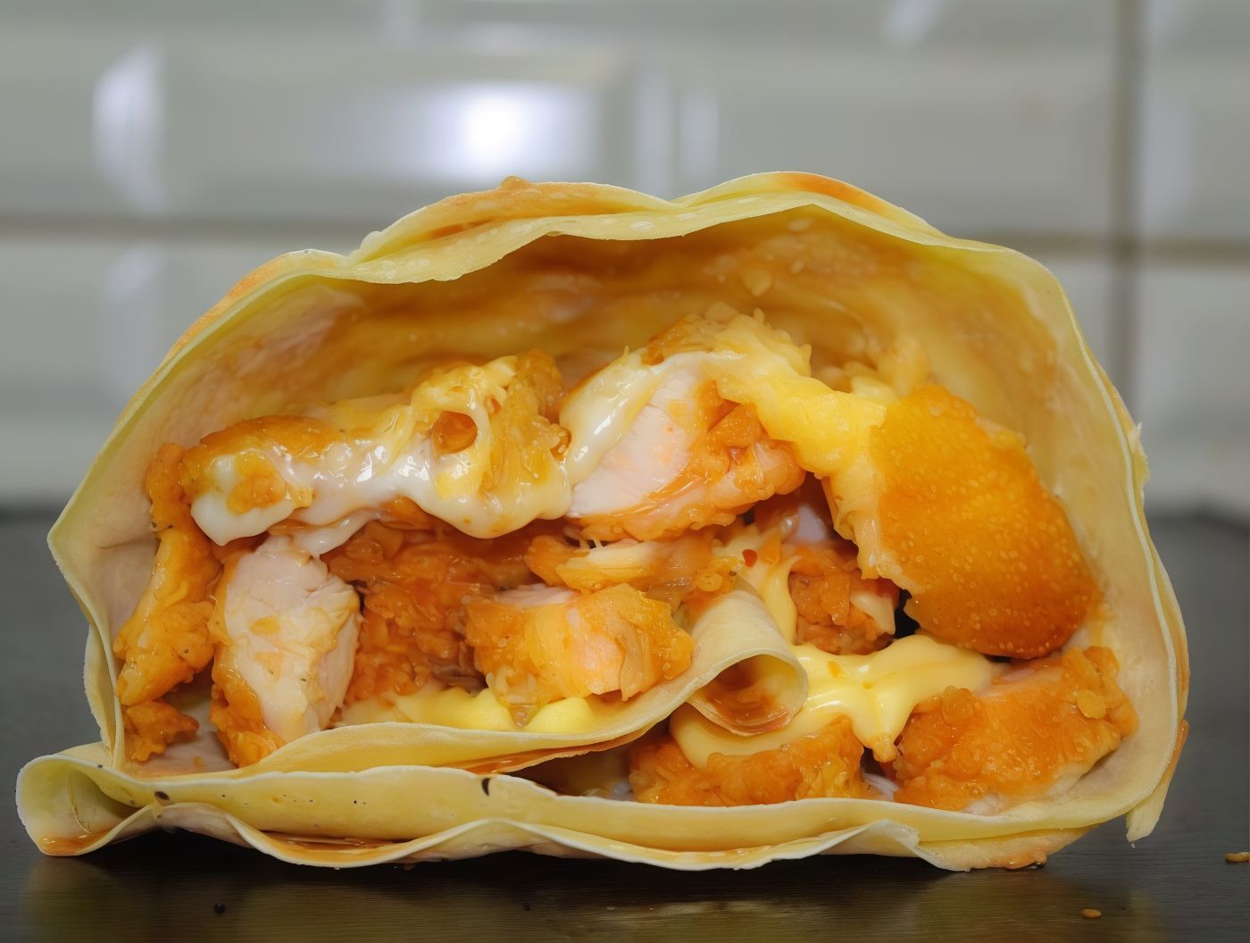 Mix chicken crepe