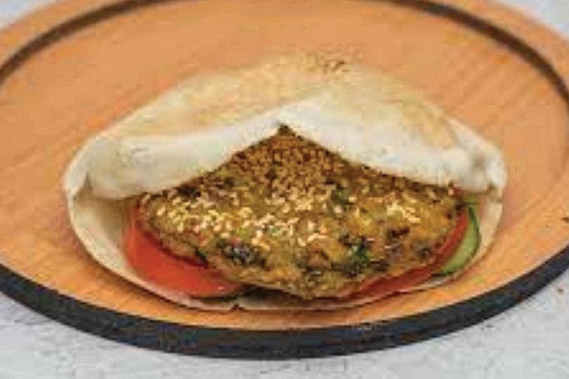 Falafel Sandwich Stuffed With Boiled Egg