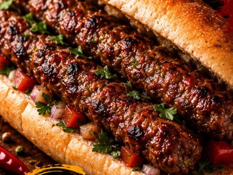 Meat kofta sandwich