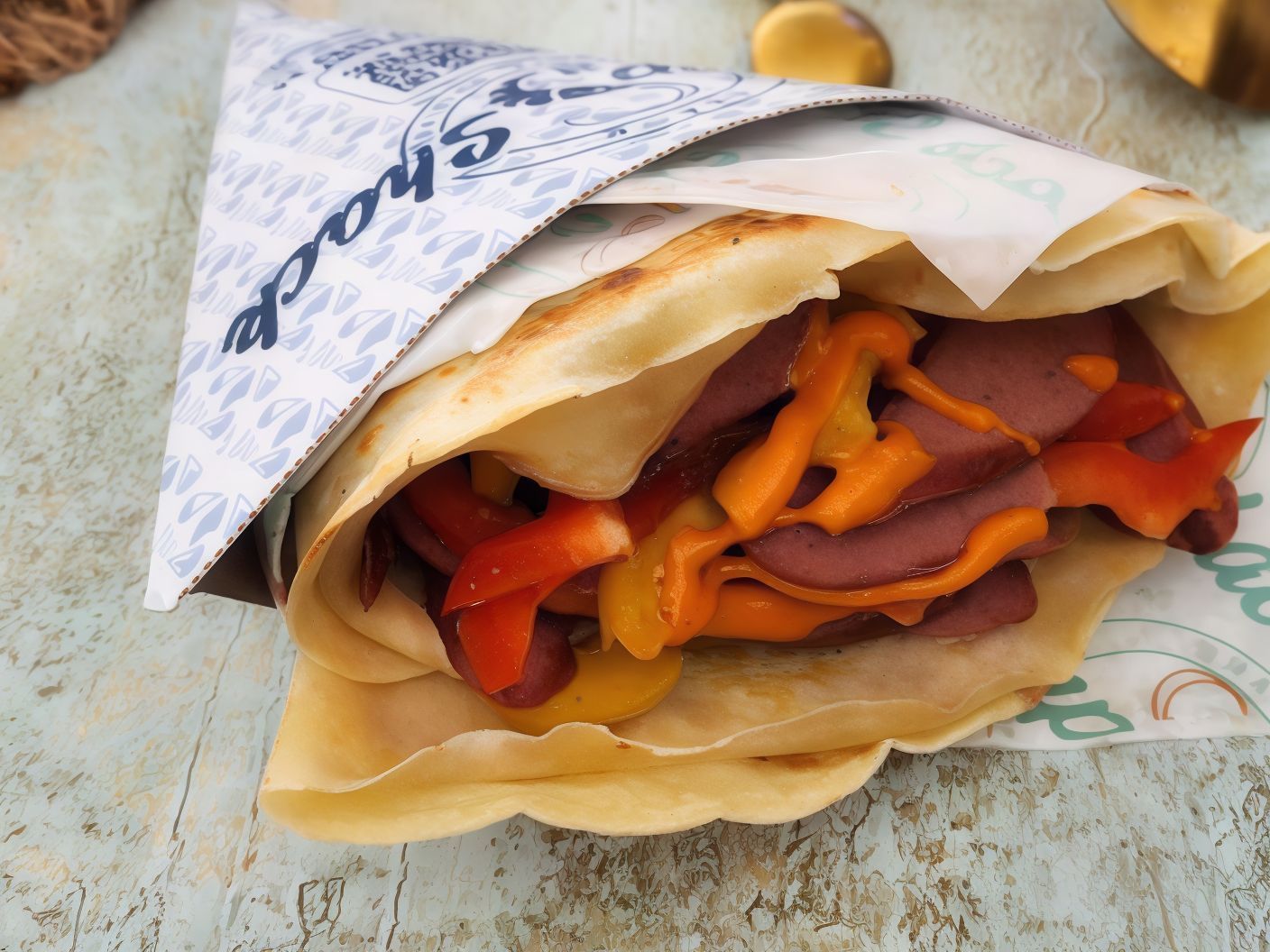 Mexican Hot Dog Crepe