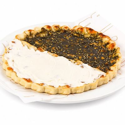 Zaatar and Labneh Mankosha