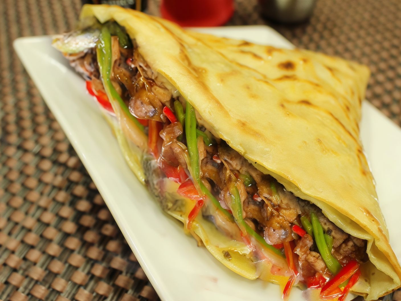 Mix meat crepe