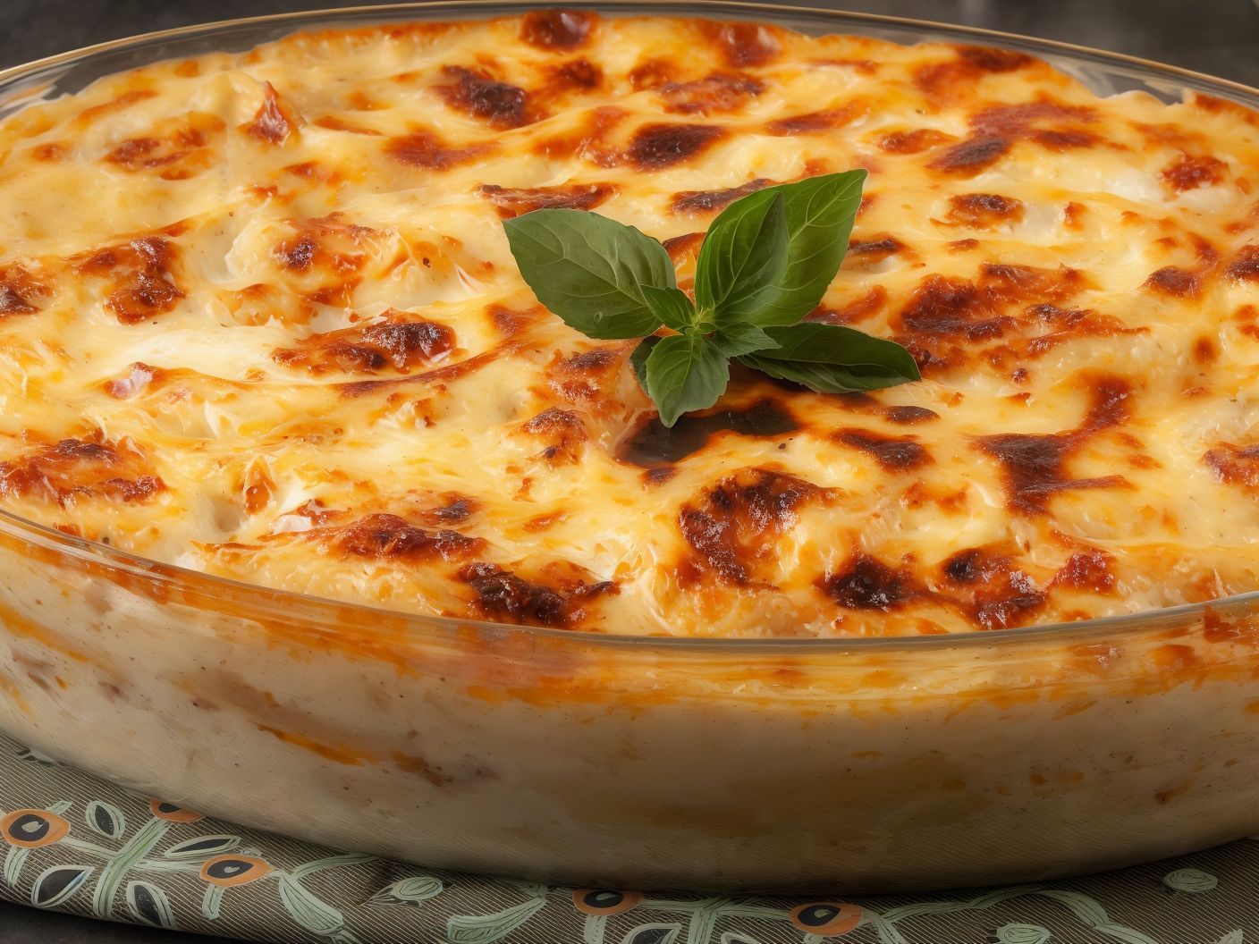 Bechamel pasta tray