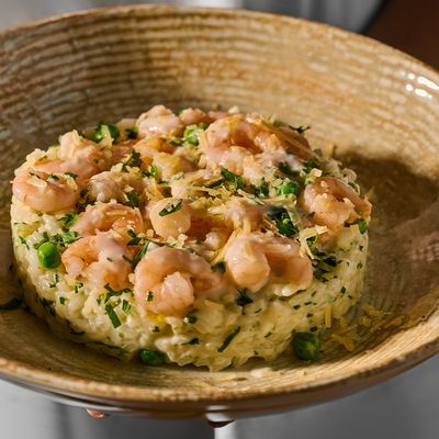 Greenery Shrimps Risotto Pasta