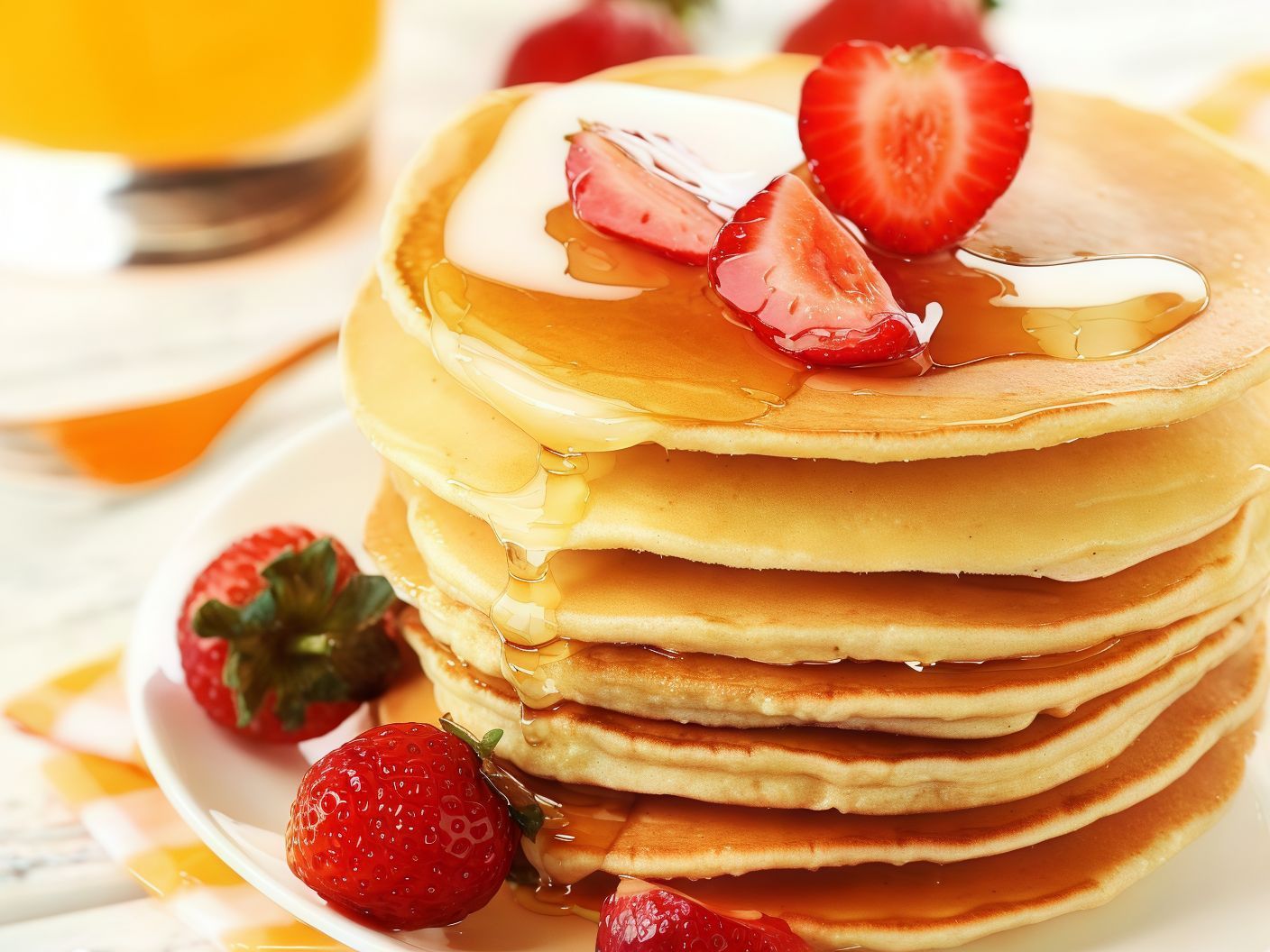 Fruit And Honey Pancake