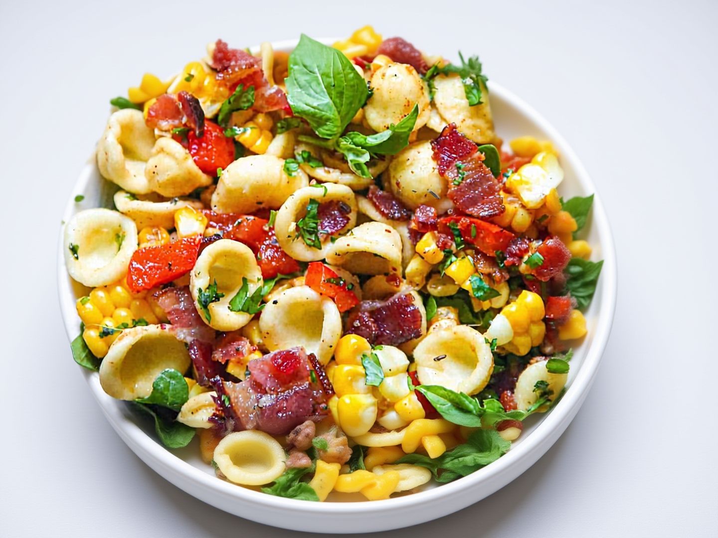Salami pasta salad