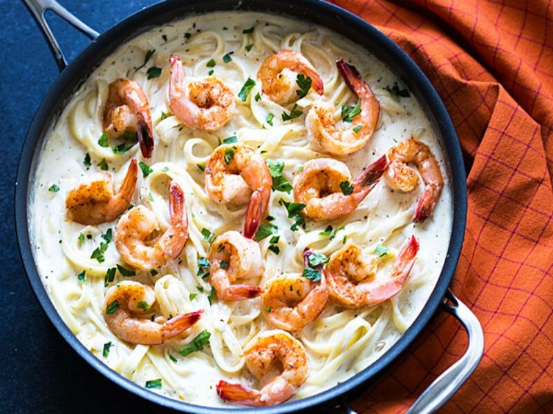 Quattroforma shrimp pasta