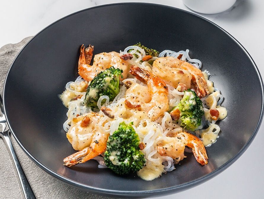 Shrimp Pasta with Broccoli Cream
