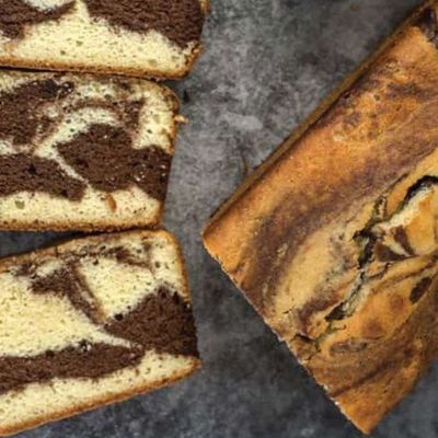 Marble English Cake Vanilla and Chocolate (Keto - Low Carb)