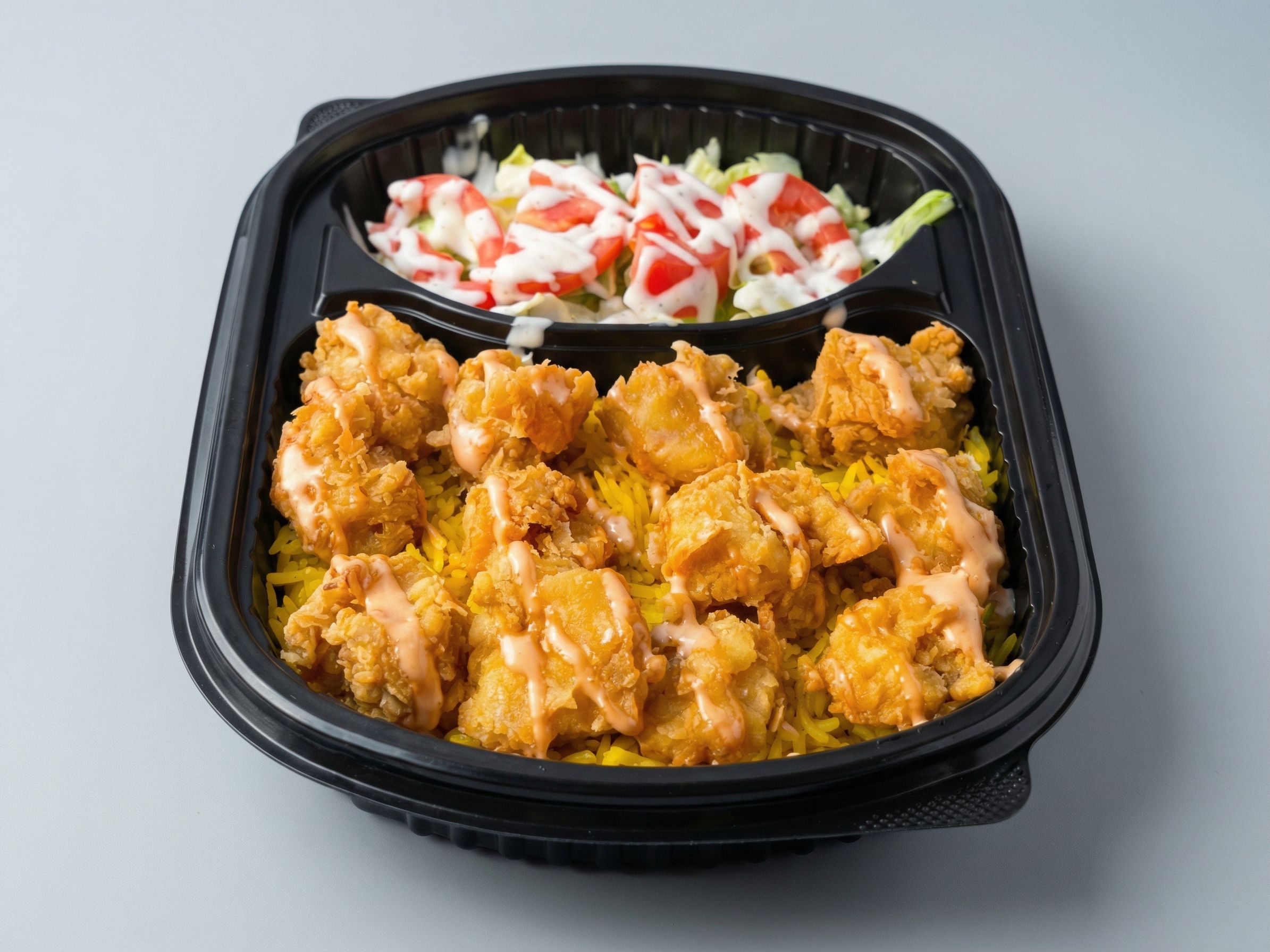 Fried Shrimp With Rice Platter
