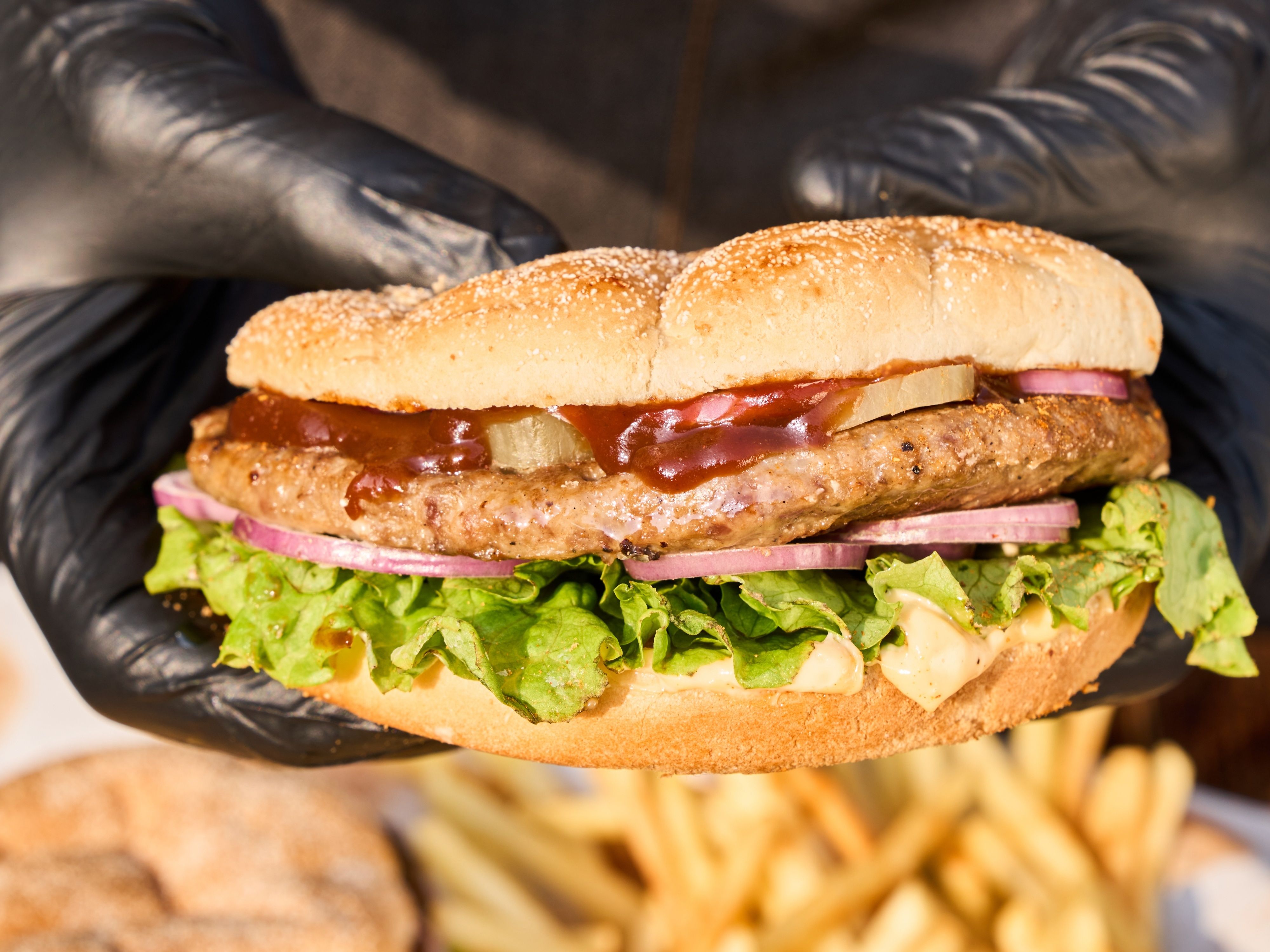 Beef Burger 200Gram With Frensh Fries And Big Cola