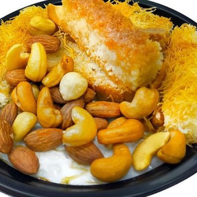 Basbousa Kunafa with Nuts