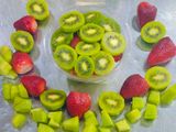 Mixed fruit pieces box with nuts