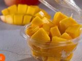 sliced ​​mango dish