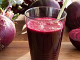 Beetroot and strawberry in a cup