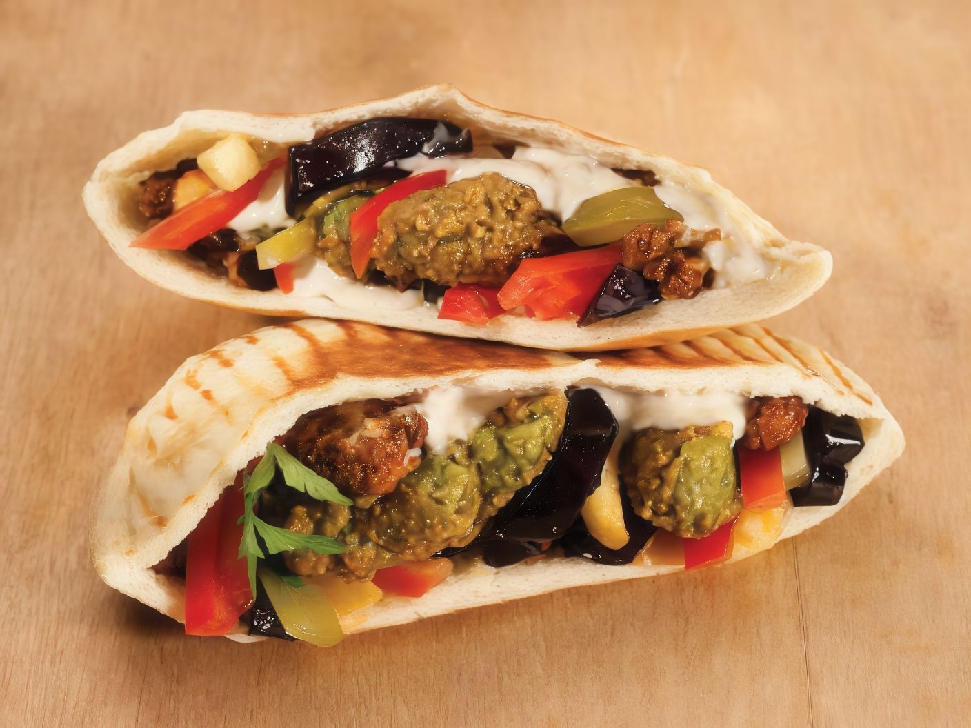 Eggplant Taamia Sandwich