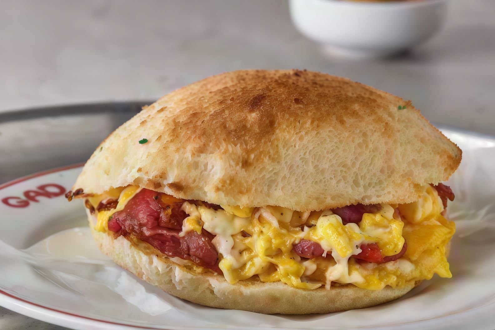 Mozzarella pastrami Egg Sandwich