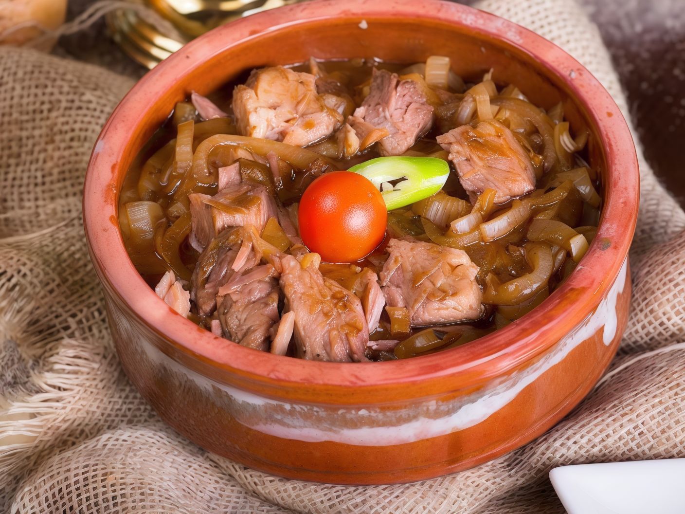 Meat with Onion Casserole