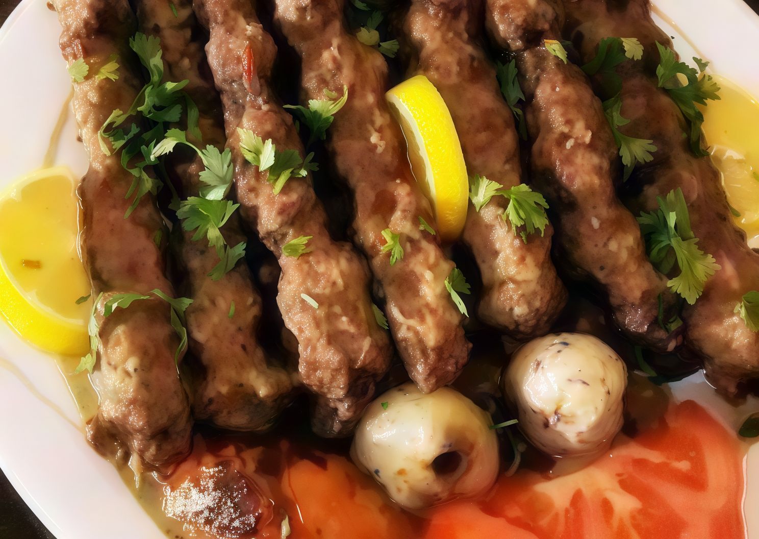 A kilo of kofta with the mixture