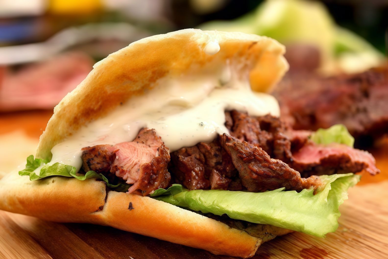 Large kebab sandwich