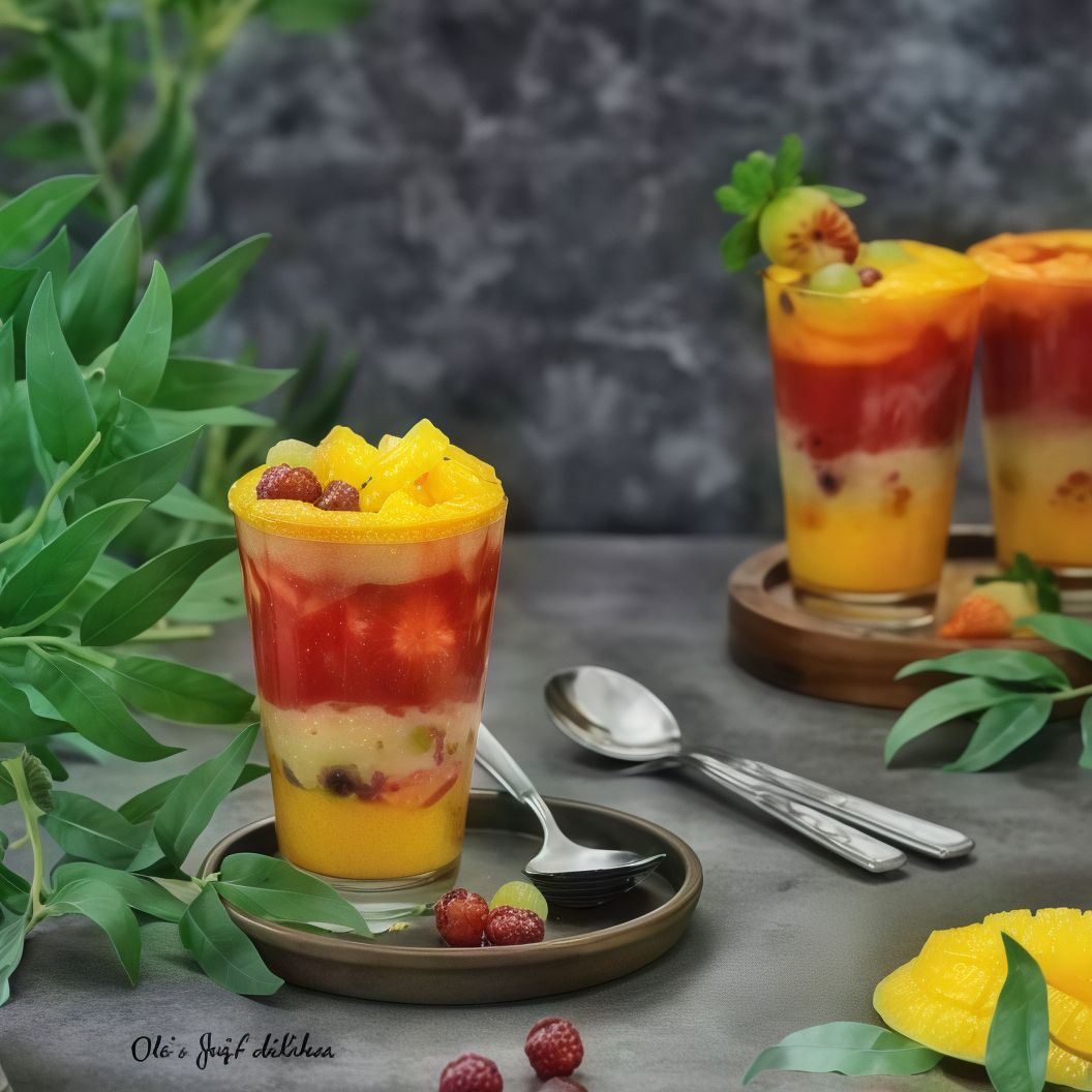 half darba fruits in blender
