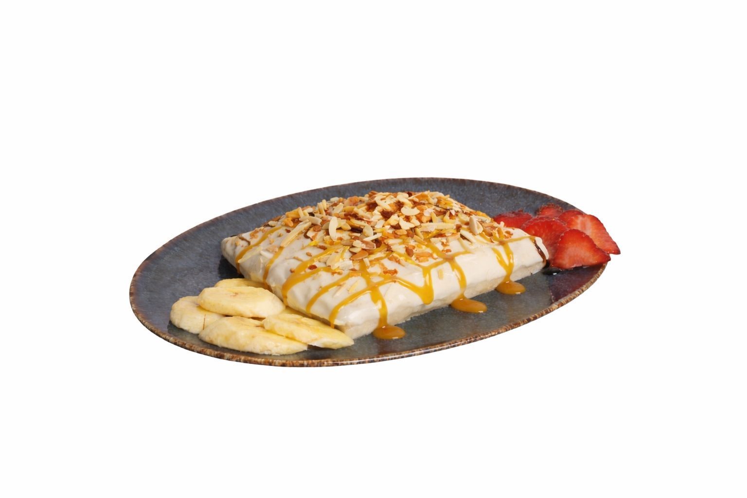 White Custard Strawberry Banana Crepe