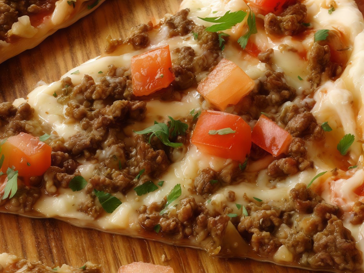 Minced meat pizza