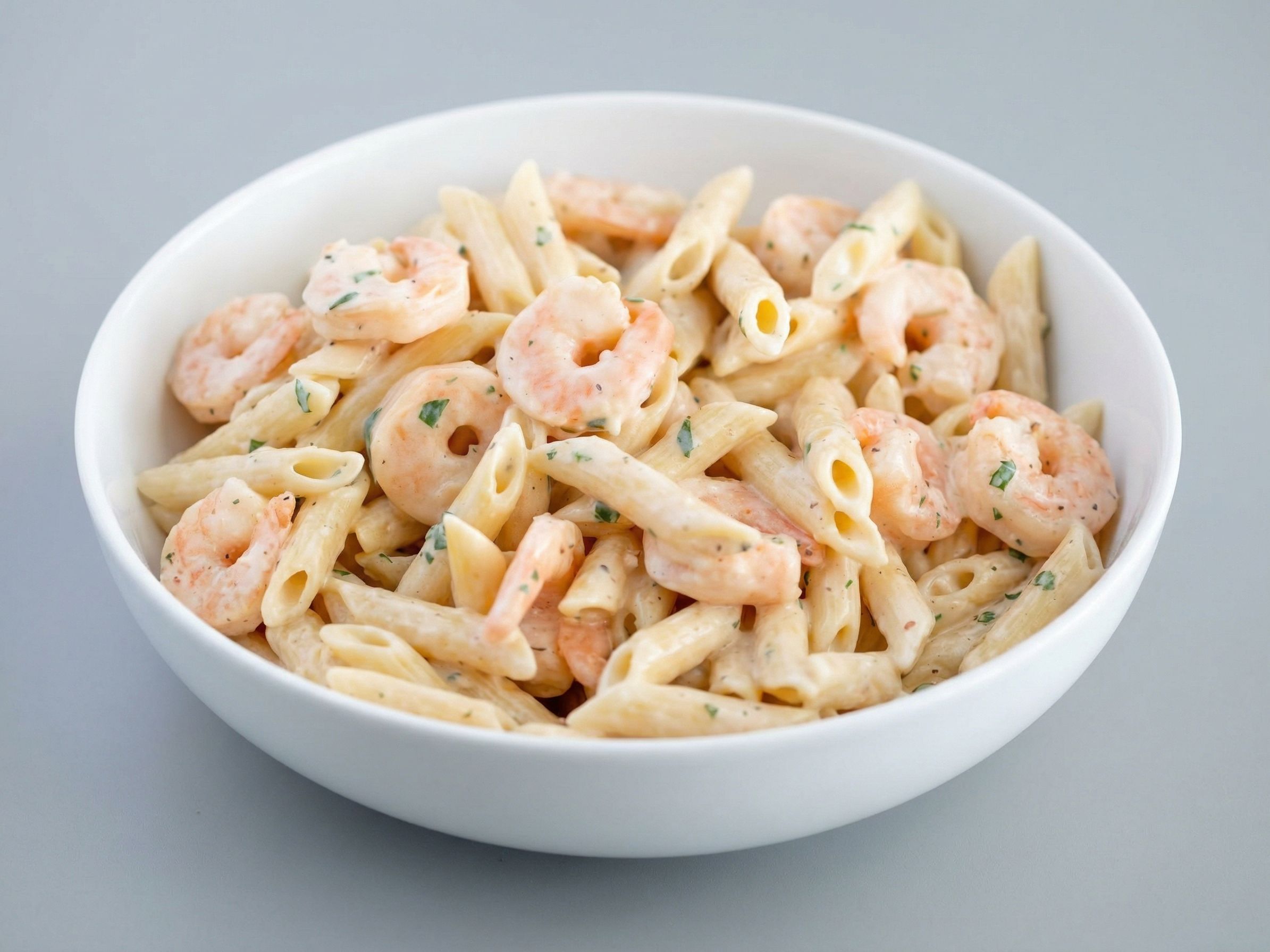 Penna Alfredo Shrimp pasta