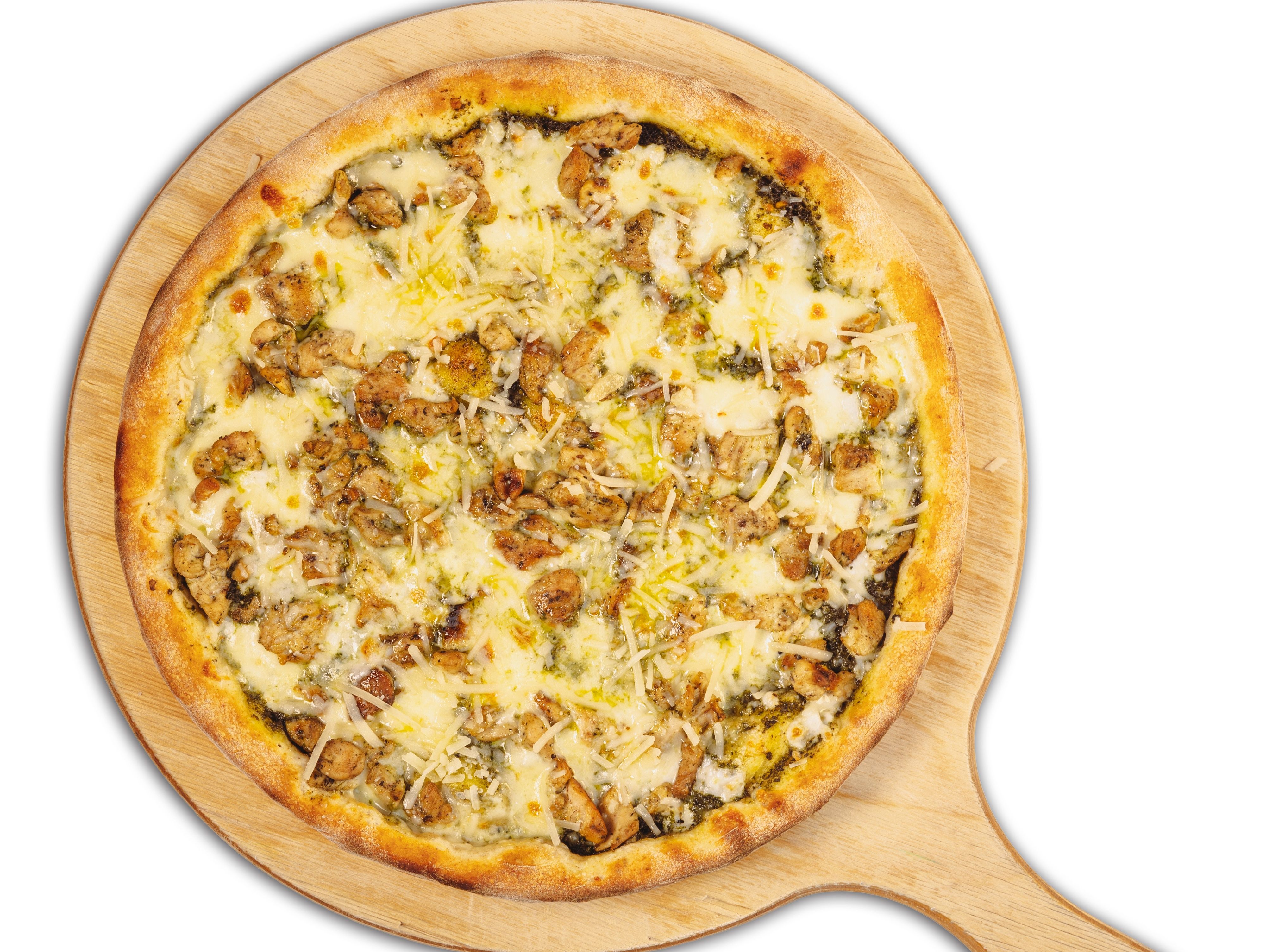 Chicken Pesto Parmesan Pizza