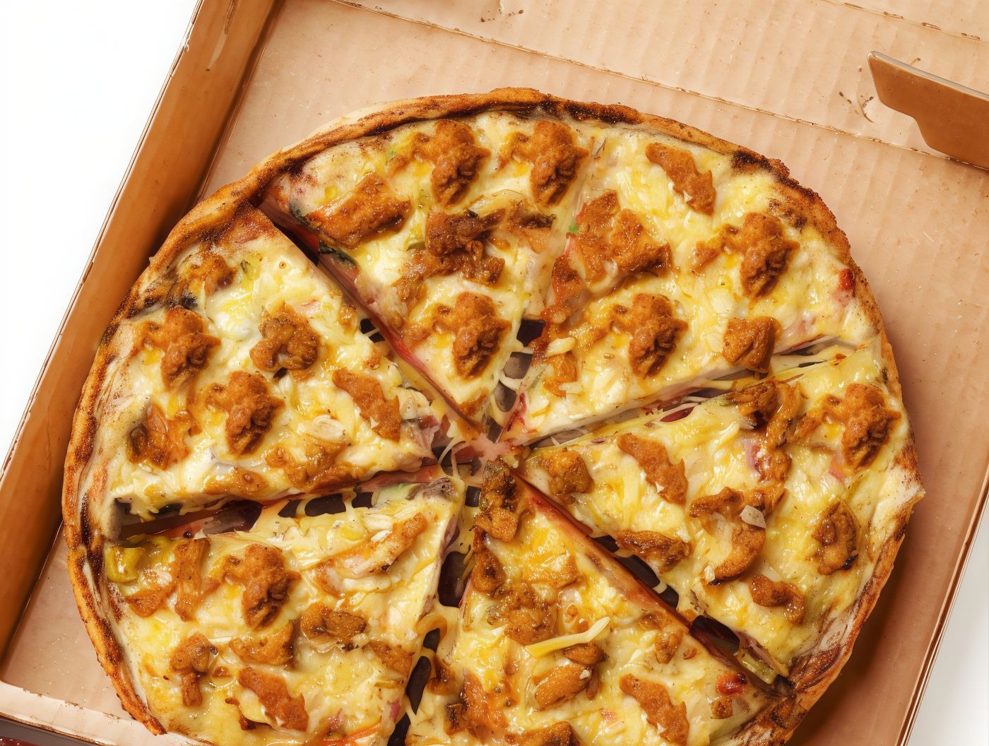 Diet grilled chicken pizza
