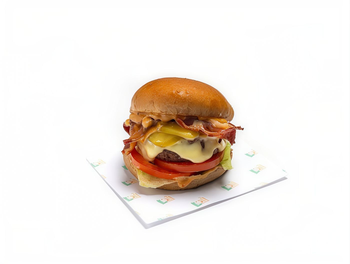 Beef Burger With Cheese Sandwich