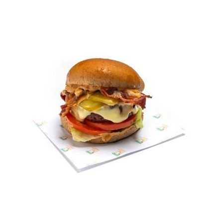 Beef Burger With Cheese Sandwich