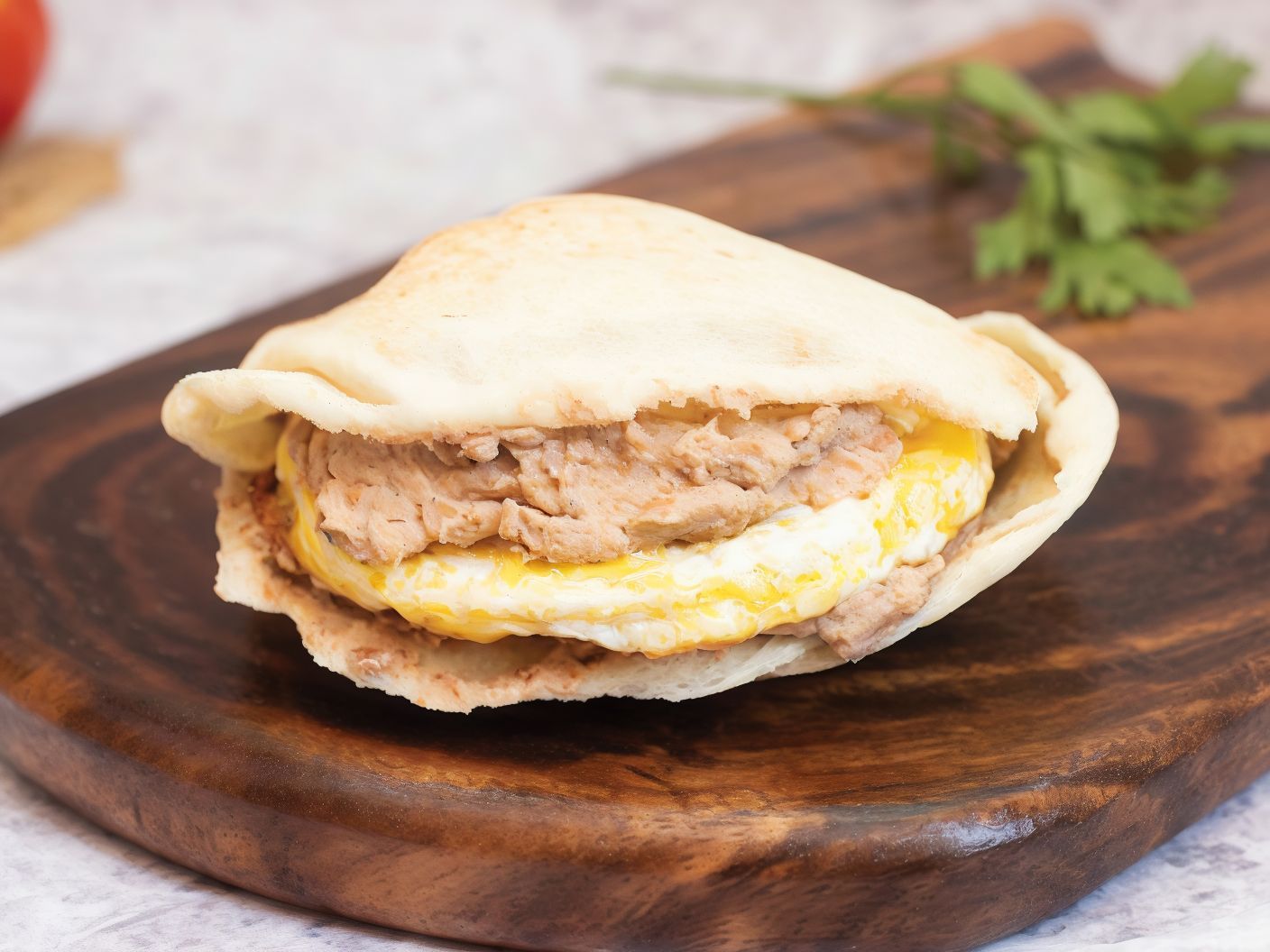 Foul With Omelette Egg Sandwich