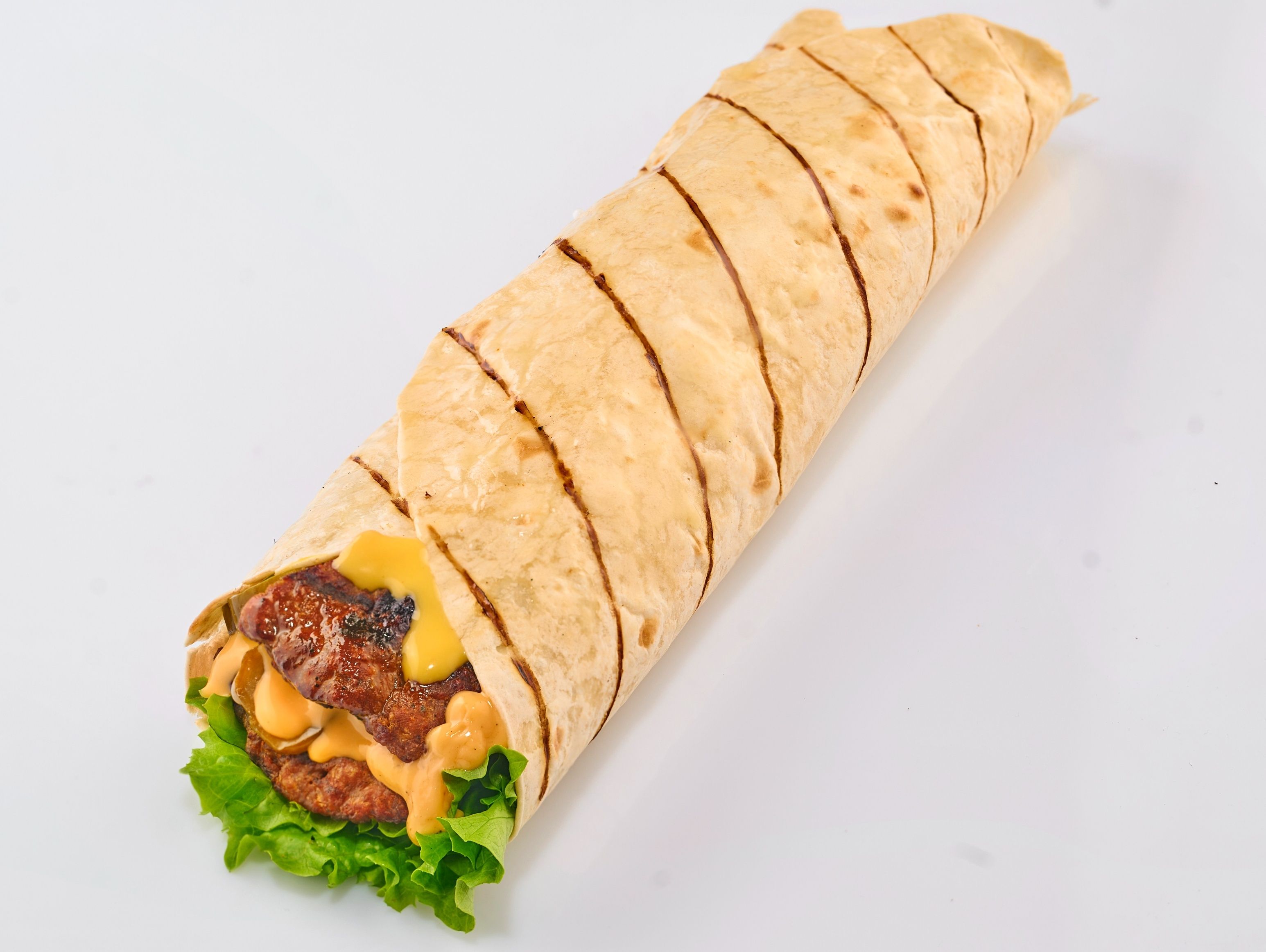 Cheese Burger Wrap Sandwich