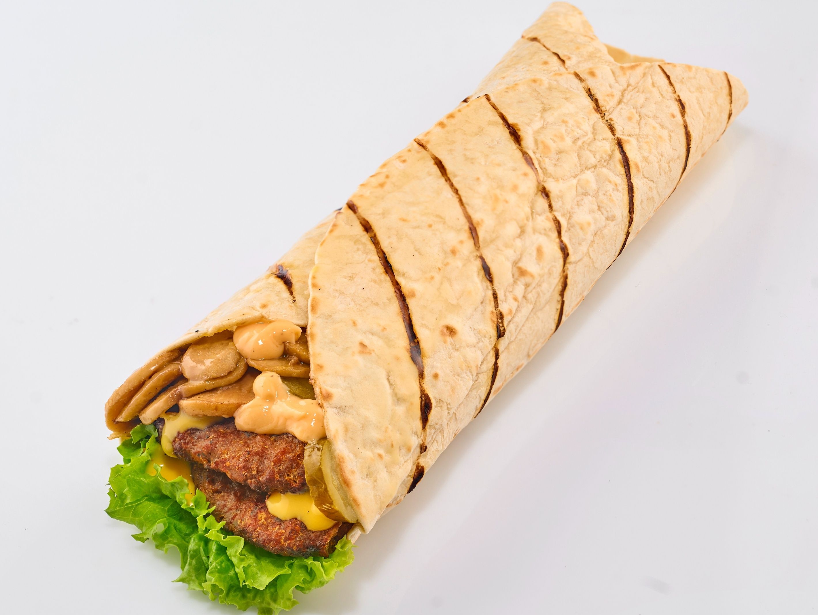 Mushroom Burger Wrap